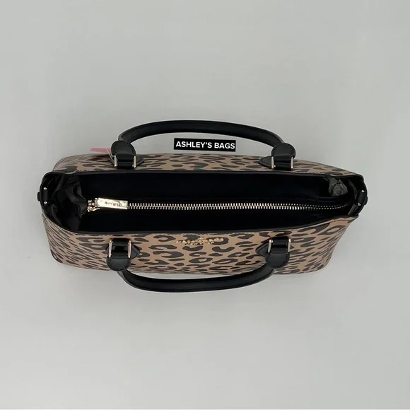 Kate Spade Darcy Leopard Cheetah Large Satchel Tote Crossbody - Picture 7 of 9